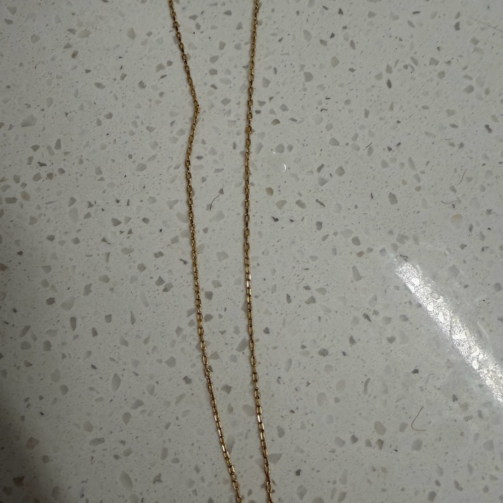 Gold Paperclip Chain Necklace Minimalist Necklace - Picture 3 of 3